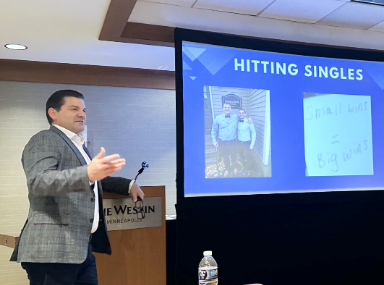Matt leading a sales workshop in Minnesota